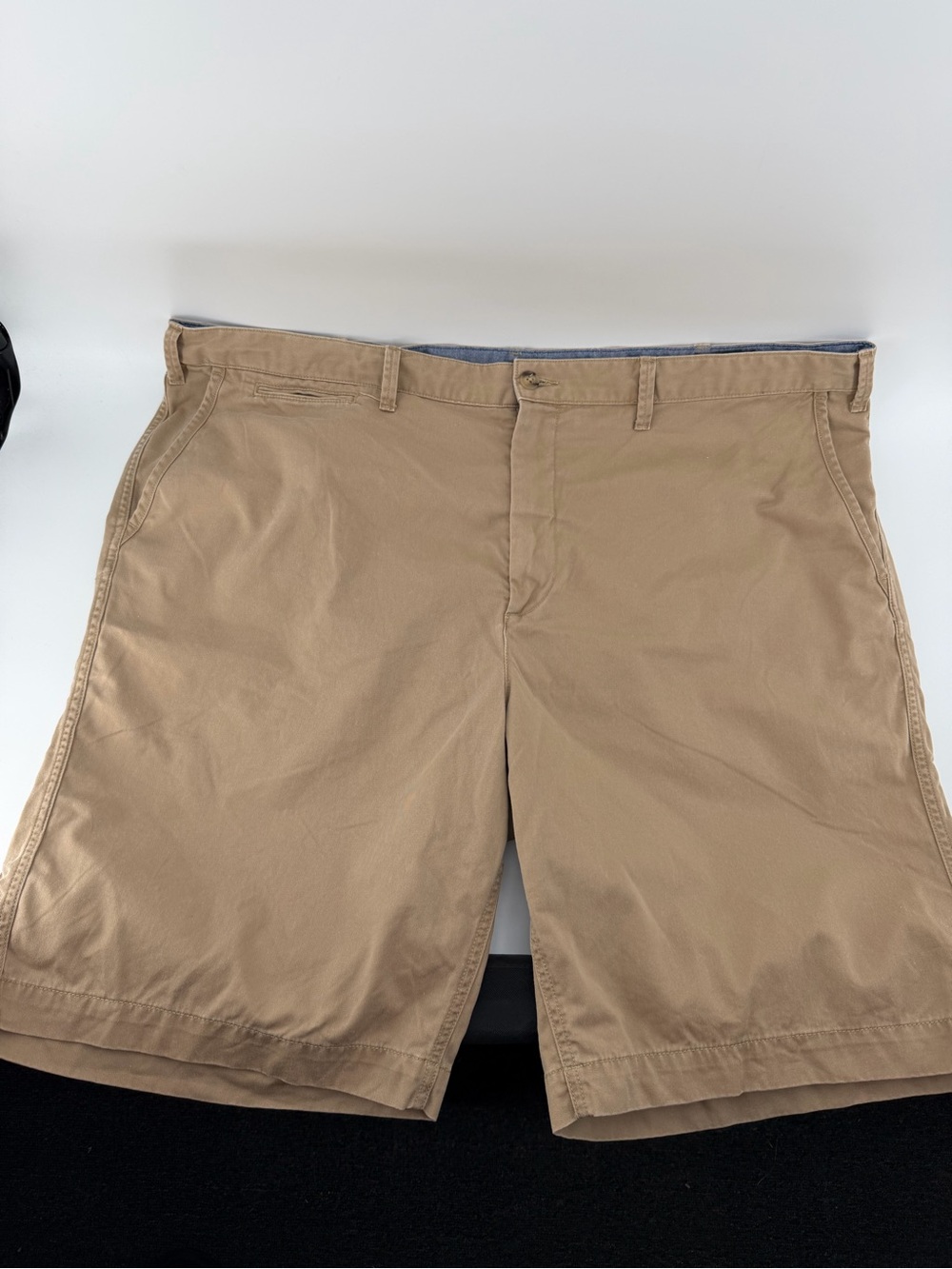 Polo Ralph Lauren Mens 44 Classic Fit Khaki Chino Shorts Big & Tall Flat Front